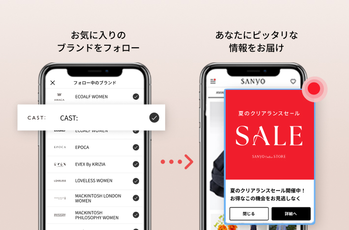 ブランドフォロー機能イメージ画像