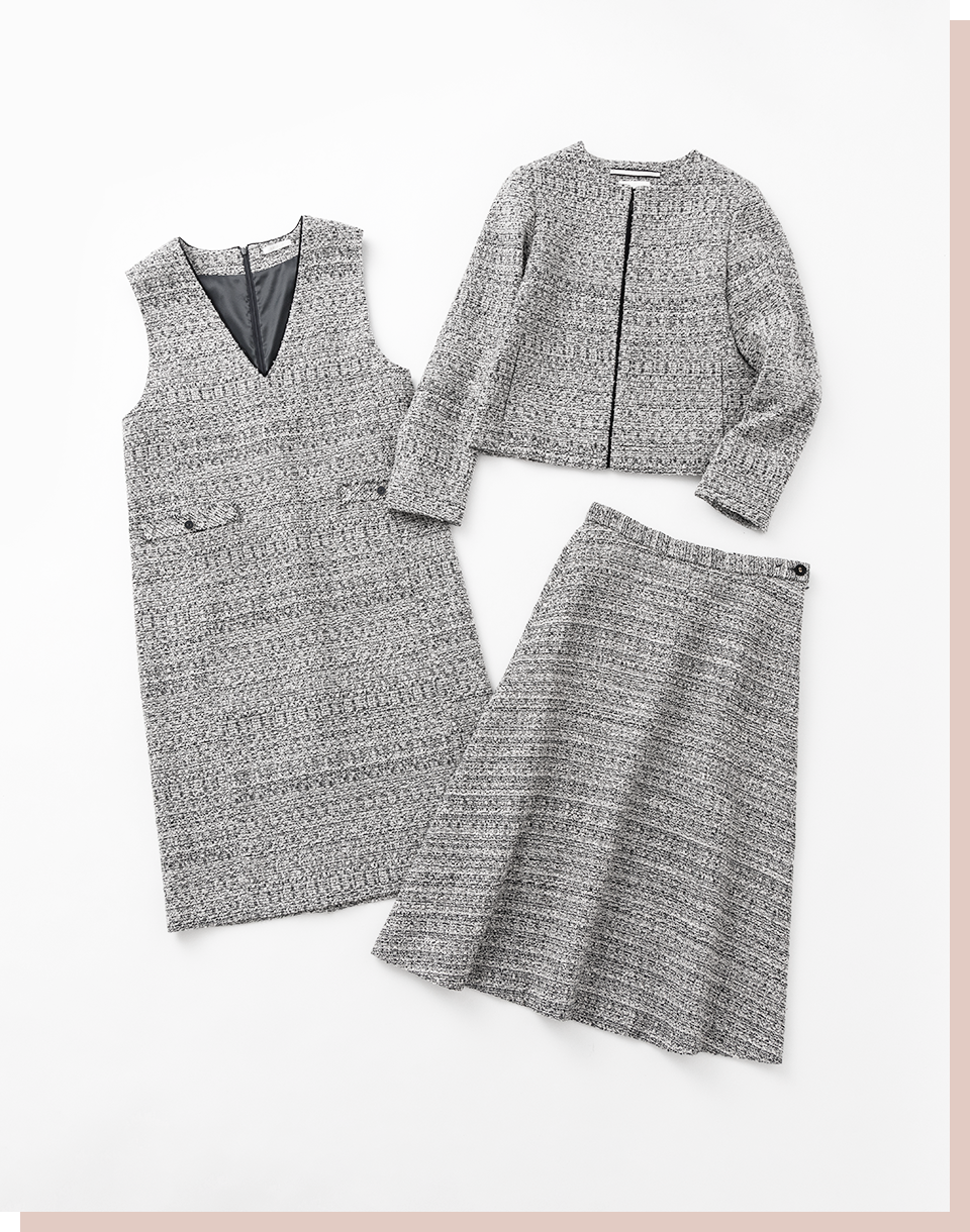 尾州ツイードアイテム着用画像