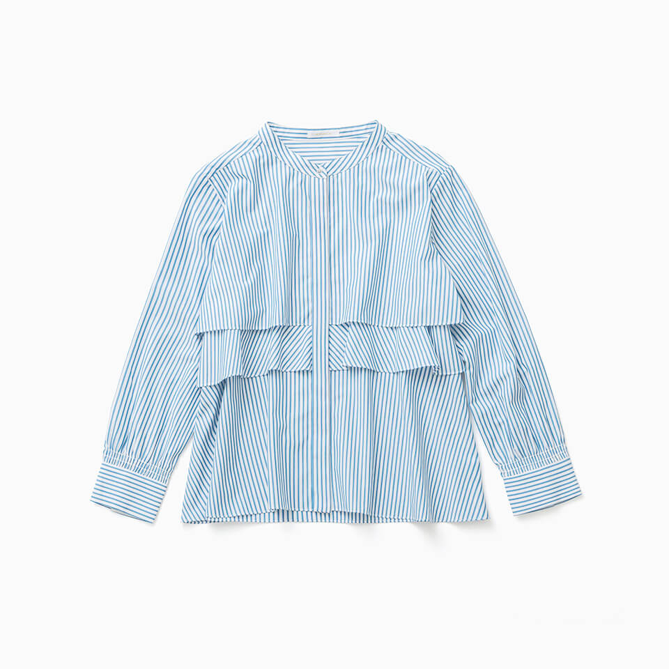 バンブーストライプ フレアブラウス商品画像