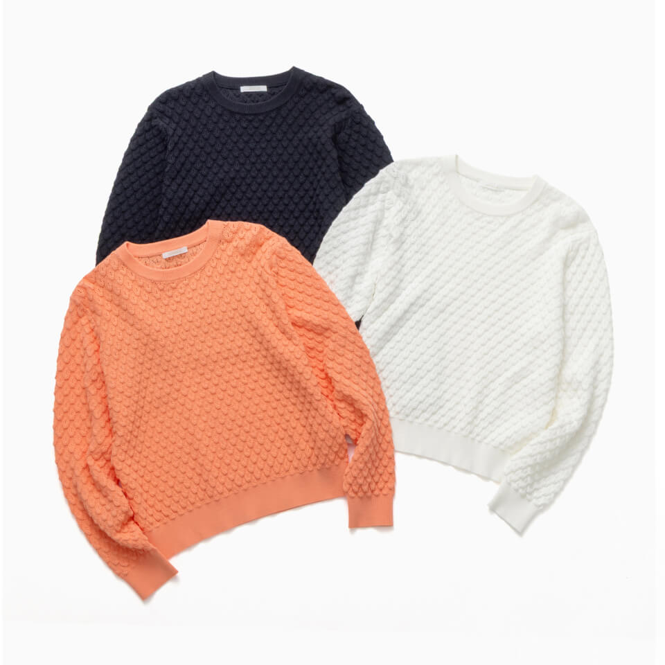 バルキーストレッチ編み柄ニット商品画像