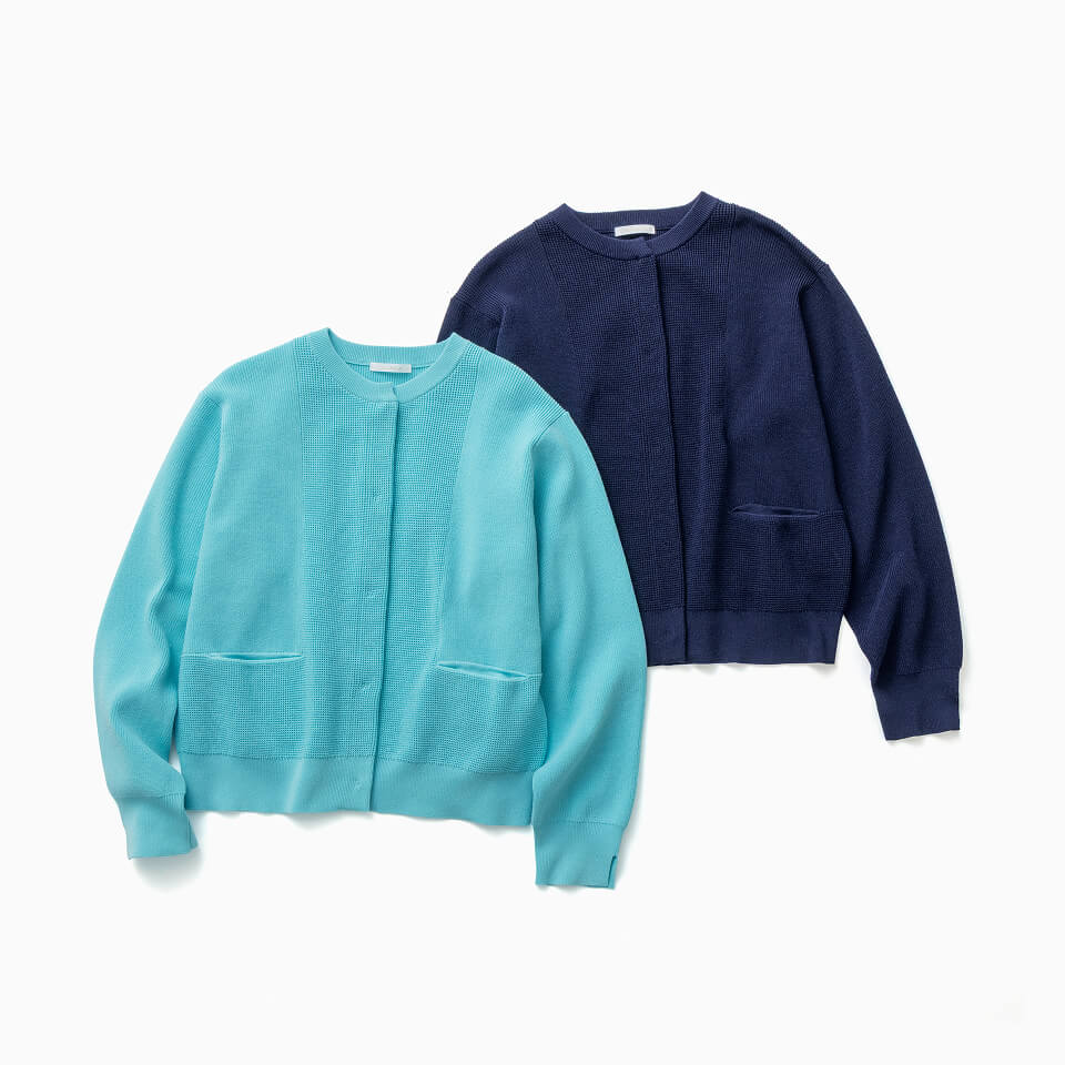 グローリーコットン 畦編みカーディガン商品画像