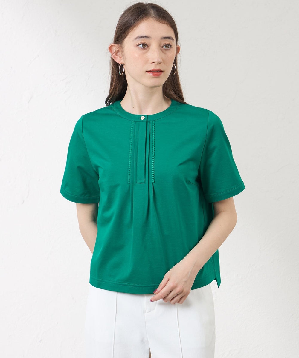 【接触冷感･UV対策】Blousey フロントレース プルオーバー