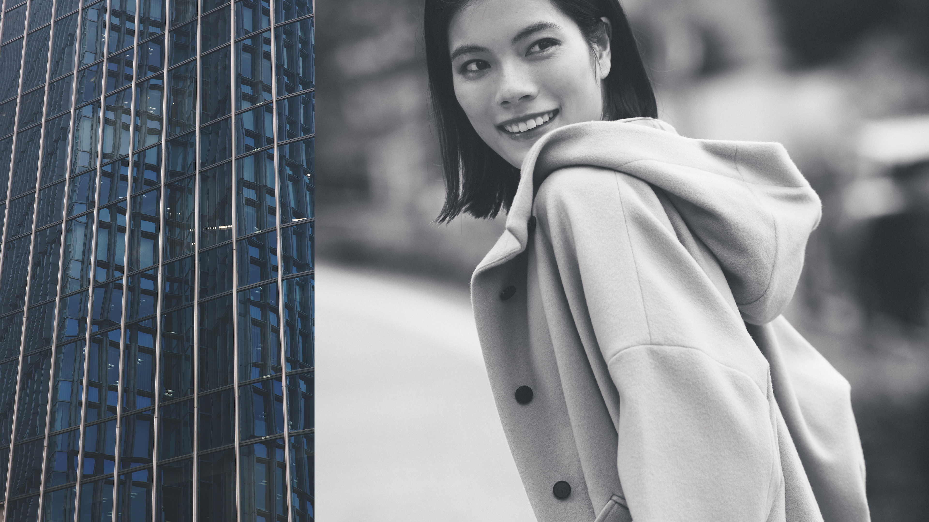 コート姿の女性