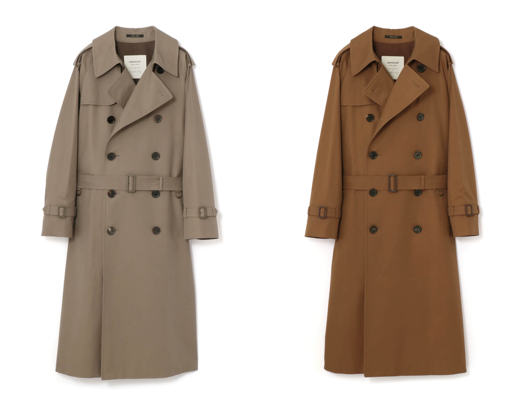 SANYOCOAT×CARUSO コラボレーショントレンチコート