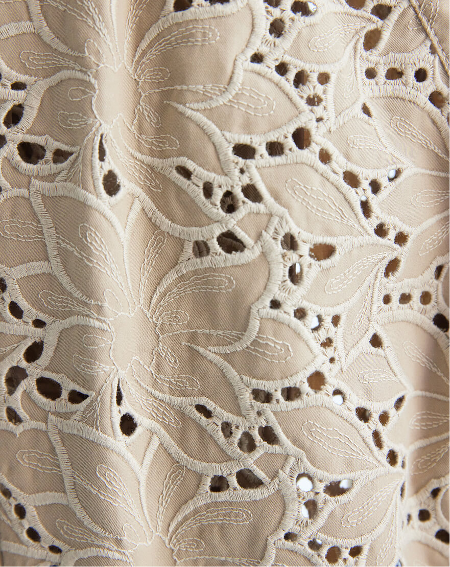 エンブロイダリーコート生地画像