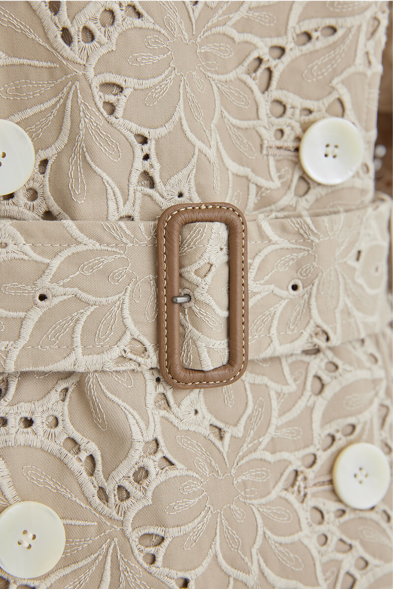 エンブロイダリーコート生地画像