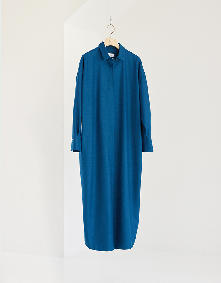 ロングシャツワンピースの全体