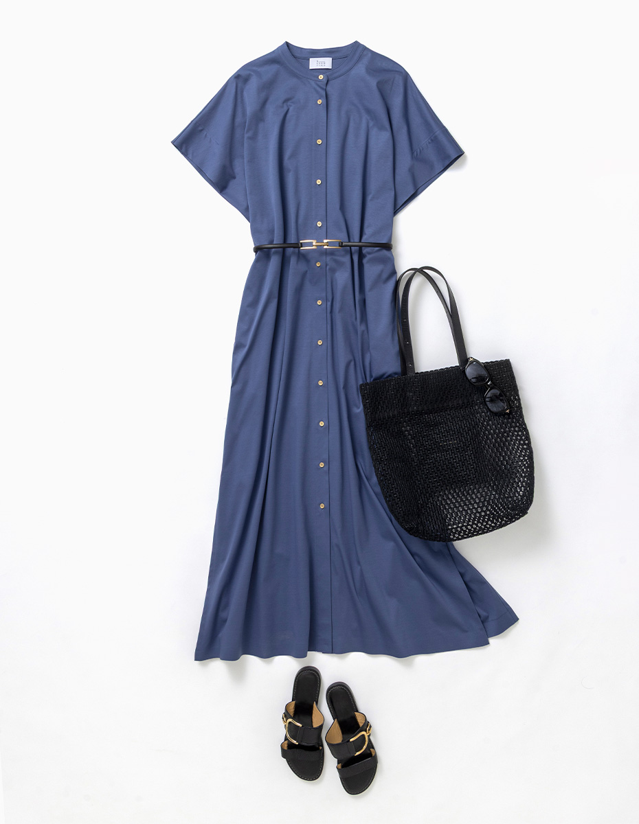 【DRESOPHY】シルキースムースワンピース Styling