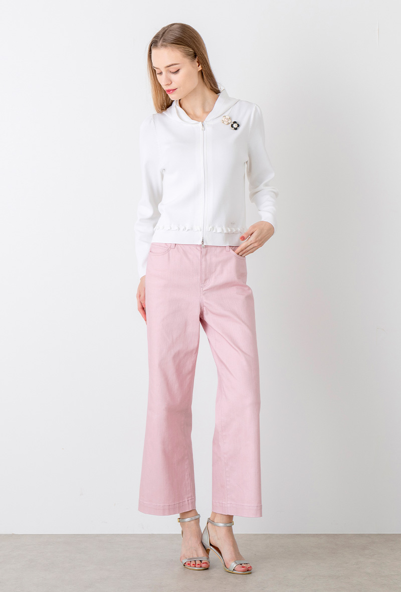 TO BE CHIC ライナー デニム コート フレア Aライン 襟 ベルト L TO BE CHIC ライナー デニム コート フレア Aライン 襟 ベルト L