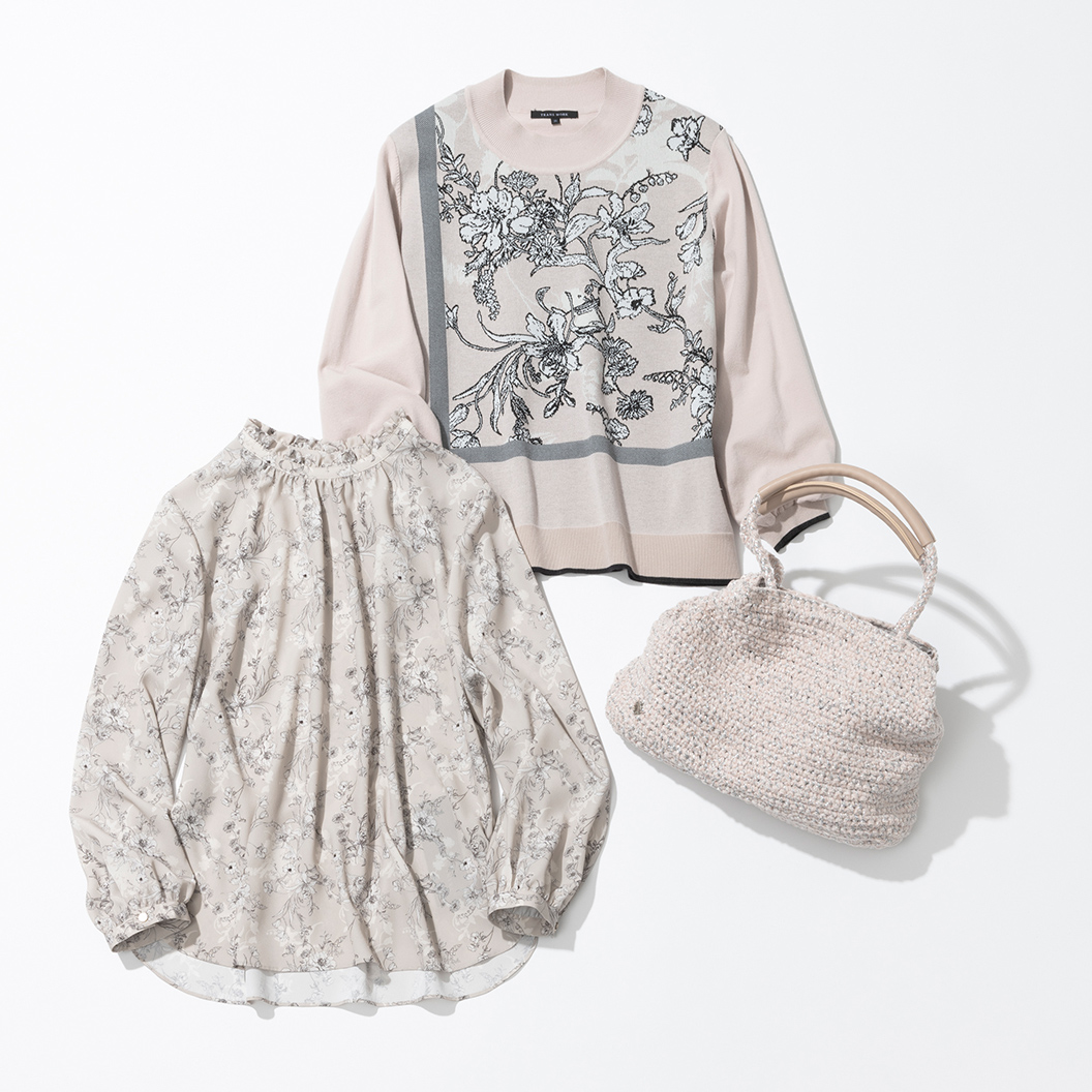 ニット・ブラウス・バッグ